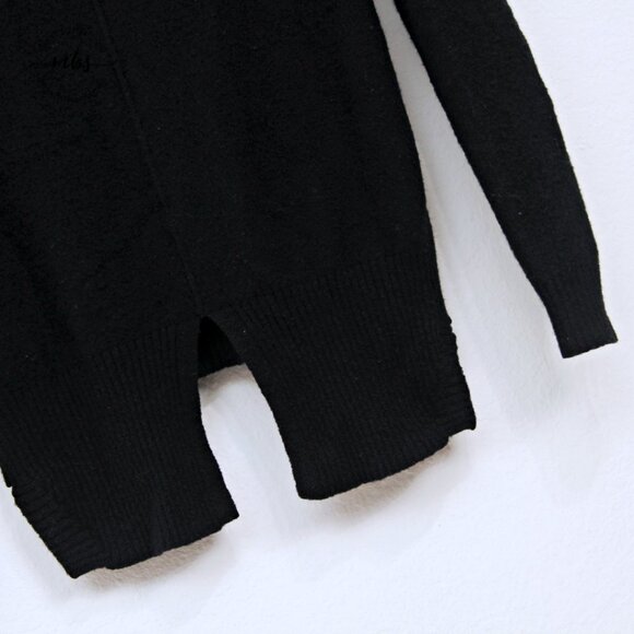 Oats Cashmere by Debra Hayburn 100% Cashmere Turtleneck Sweater Black Women XS - Picture 7 of 9